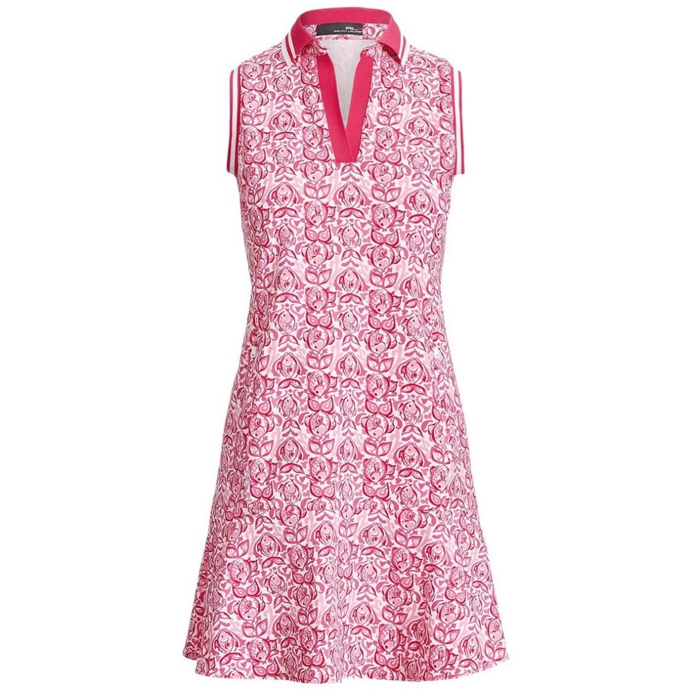 Ralph Lauren RLX Golf V-Neck Pink Fish Women's Golf Dress XS